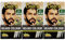 3 x Bigen Men's Beard Colour | Fórmula sin amoníaco con extracto de aloe y aceite de oliva | Cubre el cabello gris, no deja manchas, resultados duraderos | 102 marrón negro