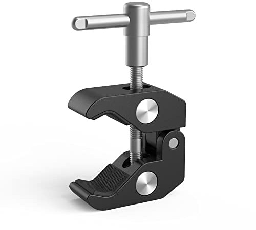 SMALLRIG Super Clamp with 1/4'' and 3/8'' Thread for Cameras, Lights, Umbrellas, Hooks, Shelves, Plate Glass, Cross Bars, etc - 735