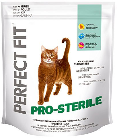 Perfect Fit Pro-Sterile Katzenfutter reich an Huhn, 4 Packungen (4 x 1,4 kg)
