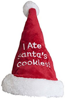 Outward Hound 11006 Christmas Holiday I Ate Santa's Cookies Weihnachtsmannmütze, Größe M