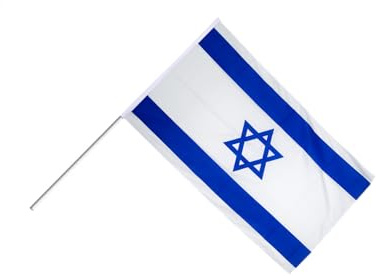 STOCK Bandiera/Stock Bandiera ISRAELE + GRATIS Sticker, bandiera fritze®, Große Stockflagge 60 x 90 cm