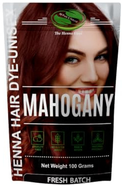 1 Pack Of Mahogany Henna Hair & Beard Color/Dye 100 Grams - Natural Hair Color, Plant-based Hair Dye - The Henna Guys