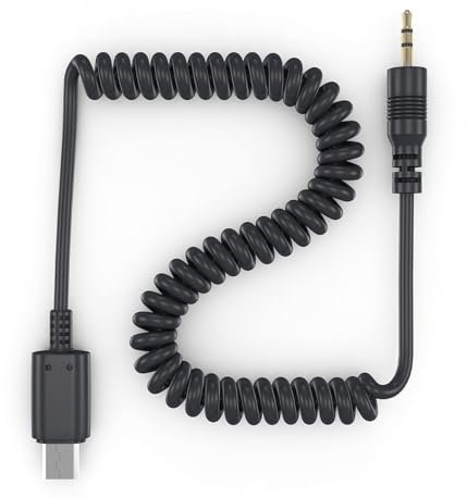 Déclencheur à distance avec câble spiralé pour appareil photo Sony Alpha, NEX et Cyber-shot (S2)