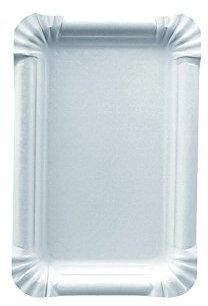 PZ 150 Vassoio in Carta CM 21 X 31 Ideale per Dolci Tray Paper in Cartone Alimentare Bianco