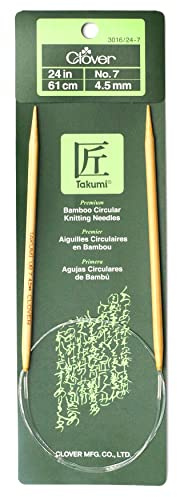Clover 3016/24-7 Takumi Bamboo Circular 24-Inch Knitting Needles, Size 7
