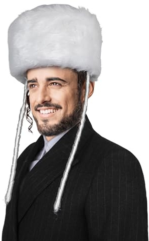 Dress Up America High Shtreimel - Jewish Fur hat - For Halloween, Purim and All Year - Traditional Jewish Headgear - Adult