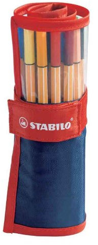 STABILO Fineliner mit feiner Spitze im Tintenroller Set