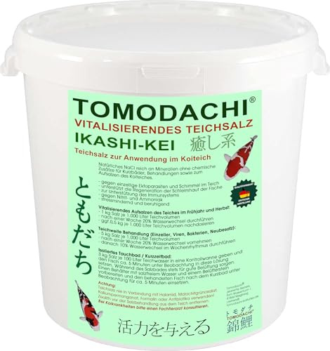 Teichsalz Koiteich Fischbecken vitalisierendes Natursalz gegen Nitrit Ammoniak Stress bei Koi teichweite Behandlung oder Kurzzeitbad 5kg Eimer