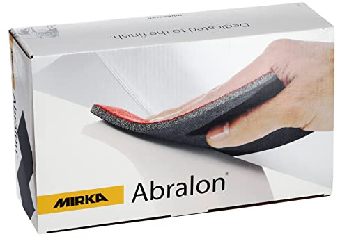 Mirka Abralon papel abrasivo 115x140 mm grano 4000 cierre adhesivo | Cierre adhesivo grano 4000 ideal para lijar y pulir barniz madera plástico con alta durabilidad y acabado fino