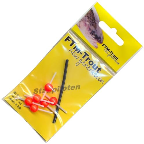 FTM Unisex – Erwachsene 10C6101160C10 8mm-6 Pilotposen zum Forellenangeln, Pilotkugeln zum Sbirolinoangeln, Pilotschwimmer für Forellen, Stabpilot, Farbe:Rot, Bunt, Normal