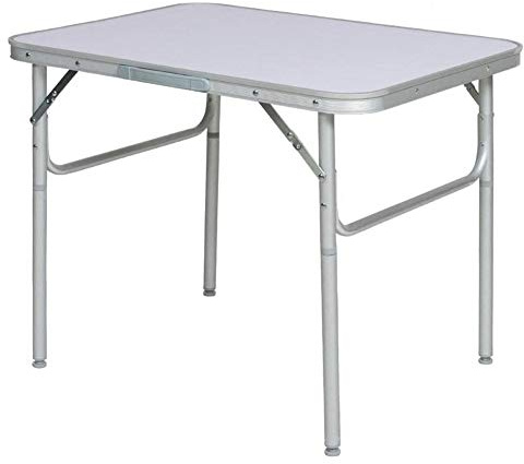 BAKAJI Mesa Camping Picnic de Aluminio Plegable en maletín para Playa o jardín (90 x 60 x 70 cm)