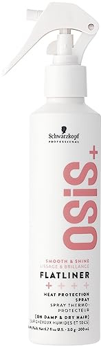 Schwarzkopf OSiS Flatliner Spray 200 ml con champú para el cabello STAPIZ 15 ml o máscara 10 ml