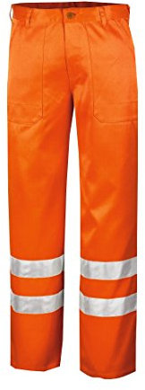 teXXor Warn protezione di pantaloni alla zuava Quebec Pantaloni da lavoro con strisce riflettenti, taglia 46, colore arancione, 4305