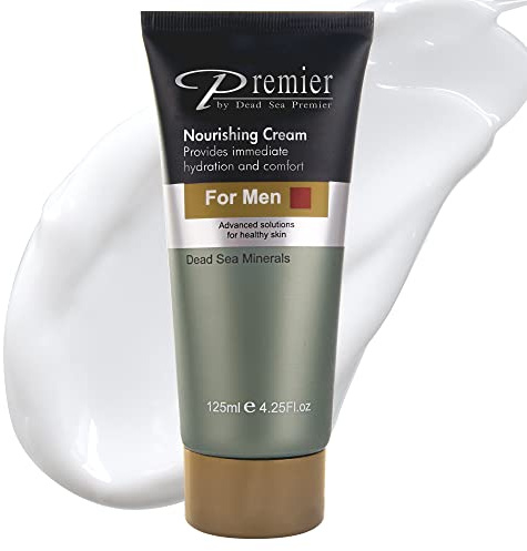 Premier Dead Sea Nourishing Cream for Men, Light and gentle face Moisturizer, Classic collection, Anti aging, face cream, Wrinkle cream, firming, Sensitive, Daily Use for younger looking skin 4.2fl.oz