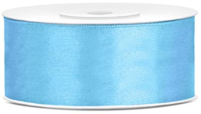 25m Satinband Satin Geschenkband hellblau 25mm breit