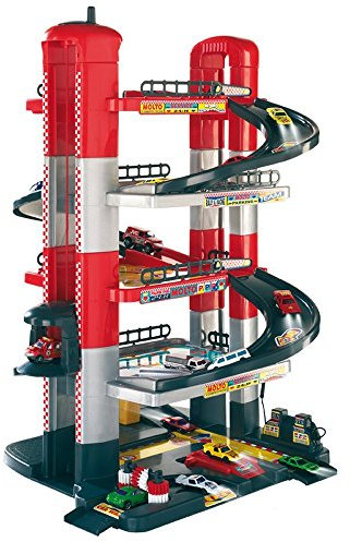 MOLTO | 5 Stockwerke Parkhaus mit Garage, Rampen, Waschraum, Aufzug, Tankstelle und gesalbter Bereich | Kinderspielzeug | + 3 Jahre