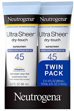 Neutrogena Ultra Sheer Sunscreen SPF 45 Twin Pack, 6 oz. by Neutrogena