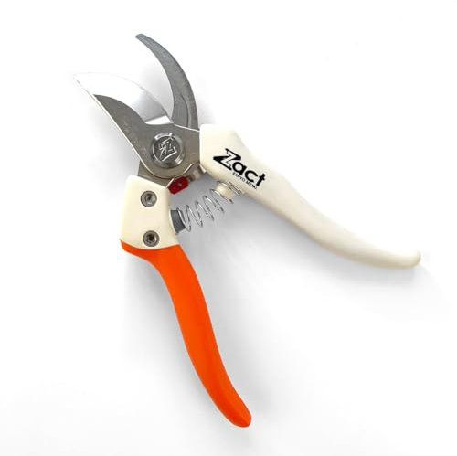 Profi-Gartenschere ZACT ZS-210 aus japanischem Carbonstahl - Japanische Gartenschere für Blumen, Sträucher und Äste - rostfreie Präzisions-Klinge