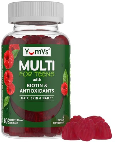 YUM-V'S Teen Multivitamin Gummies, Raspberry (60 Count)