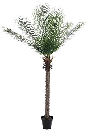 artplants.de Deko Phönix Palme, getopft, Deluxe, 220cm, wetterfest - Kunstpalme - Palme künstlich