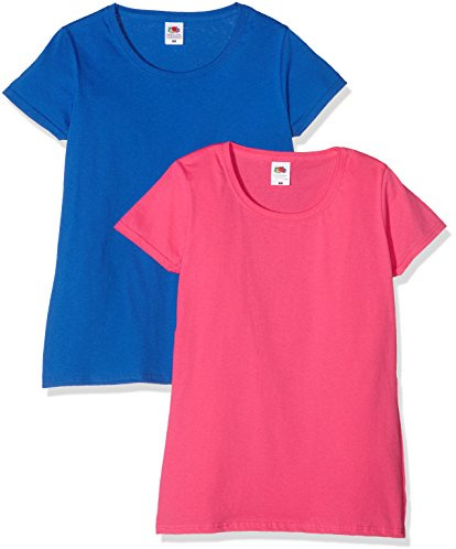 Fruit of The Loom Ladies Valueweight T Top Donna (Pacco da 2)