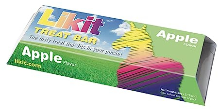 Likit Barre à friandises 90 g | Excellente friandise pour Cheval pour l'entraînement ou la récompense | 90 g (Pomme)