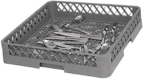 Vogue Cutlery Dishwasher Rack - Dishwashing Tray for Commercial Machines, Plastic K910 | Open-bottom layout improves water circulation for thorough commercial cleaning, holding loose items securely.