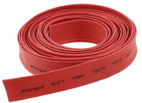 sourcingmap Red 10mm Dia. 2:1 Heat Shrink Tubing Tube Wire Wrap Cable Sleeve 5M