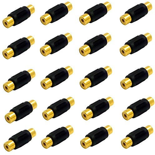 SIENOC 20 Stück Chinch Cinch Cynch RCA Adapter Verbindung | Verbindungsstück Kupplung Buchse weiblich