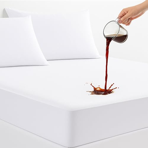 Family Bedding - Coprimaterasso in spugna di cotone spesso, per letto matrimoniale