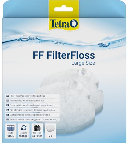Tetra FF FilterFloss Large – finfilterfleece för Tetra Aquarium ytterfilter EX 1200 Plus och 1500 Plus