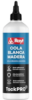 Rayt 036-81 Botellín de Cola Blanca Tack Pro multiuso rápida para madera, papel, cartón, cerámica y todo tipo de materiales porosos, 750gr