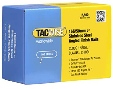 Tacwise 1225 Edelstahl-Nägel Gewinkelt 16G/50mm (2.500 Stück)