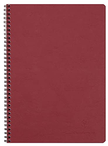 Clairefontaine 781420C spiralhäfte åldersväska (DIN A4 21 x 29,7 cm, 50 ark, 90 g, rutig) 1 st röd