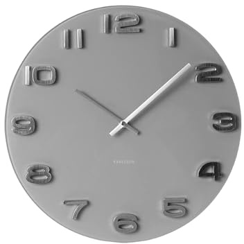 Karlsson Wanduhr Vintage Glas rund grau KA5489GY 35cm