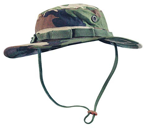 Commando Industries US Army Tropen Hut Boonie Hat Buschut Ripstop Schlapphut (Woodland/XL)