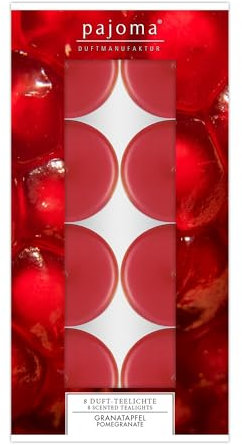 Pajoma Duftteelichte in Aluminiumhülle Candele a lumino profumate, Rosa, 3.5 cm, 8 unità