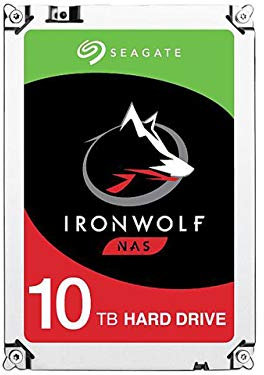 Seagate IronWolf ST10000VN0004 - Disco duro interno de 10TB para sistemas Bay 1-8 NAS (3,5', 5900 RPM, 64 MB de caché hasta 180 MB/s, carga de trabajo de 180TB/año) Plateado