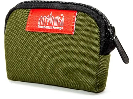 Manhattan Portage Coin Purse With Secure Zipper Closure Holds Card Jewelry Keys Change For Men & Women Water Resistant Heavy Duty EDC Pouch Gift Cordura Everyday Carry (Olive)
