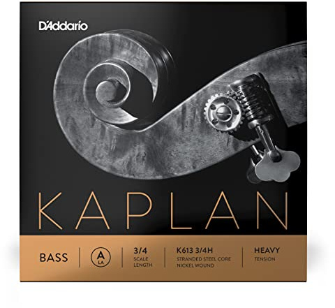 Corde de basse D'Addario Kaplan - Corde A seule - K613 3/4H - Pour contrebasse, basse acoustique - Échelle 3/4, Tension élevée