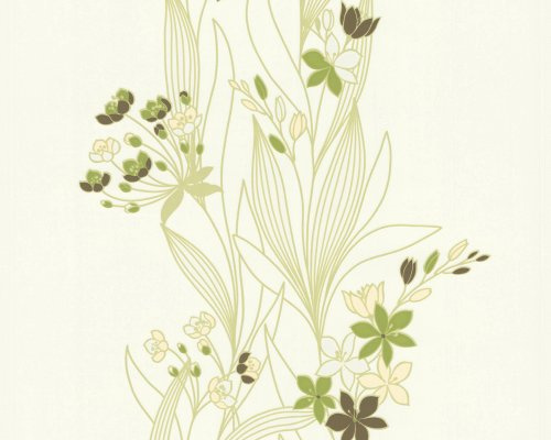 A.S. Création Vliestapete OK Tapete floral 10,05 m x 0,53 m gelb grün weiß Made in Germany 237330 2373-30