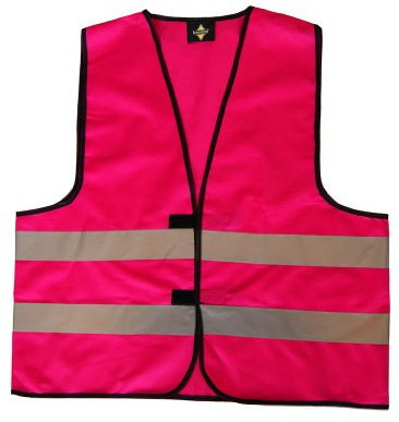 Praktische Kids Sicherheit Funktionsweste / Warnweste mit Reflektorstreifen in 7 versch. Farben, Größe:XS (128-140 cm);Farbe:Magenta XS (128-140 cm),Magenta