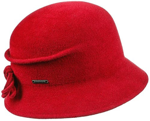 Seeberger Sabrina Velour Glockenhut Filzhüte Haarfilzhut (One Size - rot)