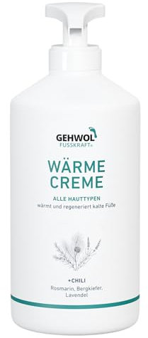 Rich Emollient Foot Cream For Dry Skin Rough Kit - Large Salon L 500 Ml - Heating Has Effect - Ideal For Cold Feet - Comes With Preserving Pack - Dermatologically Tested