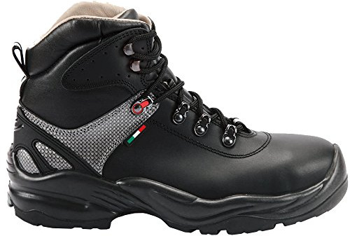 Giasco Stivali Stringati Gera S3, Taglia 39, 1 Pezzo, Nero/Grigio, HR059L39