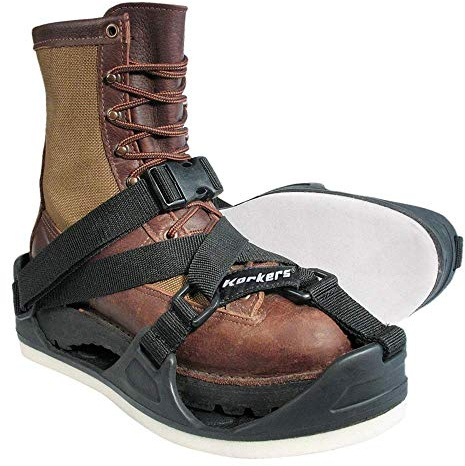 Korkers TuffTrax 3-in-1 Overshoe Sandal for Work Boots - Adaptable Traction for Roofing Work - Medium