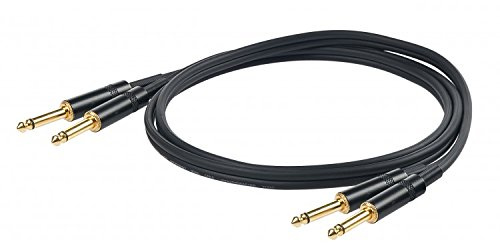 Proel CHLP315LU15 - Cavo audio professionale STEREO con connessioni 2 x jack Mono 6.3mm a 2 x jack Mono 6.3mm (1,5mt)