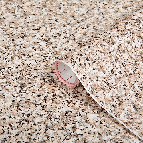 d-c-fix Pellicola Adesiva per mobili Pietra beige PVC plastica vinile impermeabile decorativa per cucina, armadio, porta carta rivestimento 45 x 200 cm