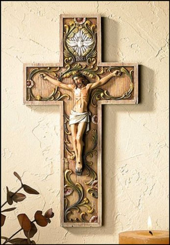 Heiliger Geist Kruzifix aus Kunstharz, 25,4 cm (NS804)
