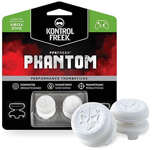 KontrolFreek FPS Freek Phantom para Xbox One y Xbox Series X/S | Performance Thumbsticks | 2 Alturas elevadas, cóncavo | Blanco.